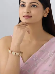 Kushal's Fashion Jewellery Embellished Bridal  Kundan-Studded Bangle