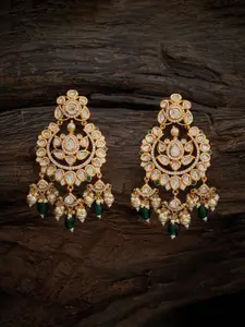 Kushal's Fashion Jewellery  Classic Kundan Chandbalis
