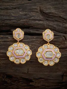 Kushal's Fashion Jewellery Kundan Studded Classic Drop Earrings