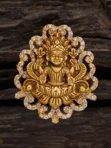 Kushal's Fashion Jewellery Gold-Plated Cubic Zirconia Adjustable Ring