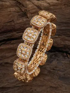 Kushal's Fashion Jewellery Embellished Bridal Gold Plated & Kundan Studded Bangle