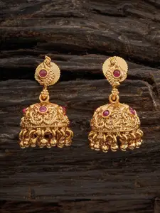 Kushal's Fashion Jewellery Gold Plated Dome Shaped Jhumkas