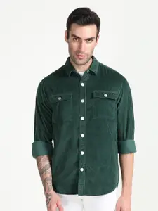 FLY 69 Self Design Premium Slim Fit Opaque Casual Shirt