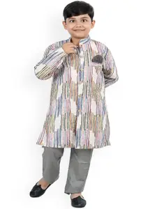 BAESD Boys Striped Kurta With Trousers