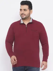 Santonio Plus Size Polo Collar Pure Cotton Pullover Sweatshirt