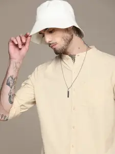 WROGN Solid Slim Fit Pure Cotton Casual Shirt