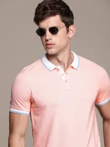 WROGN Short Sleeves Polo Collar Slim Fit T-shirt