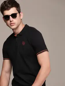 WROGN Short Sleeves Polo Collar Slim Fit T-shirt