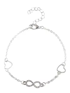 Lyla Silver-Plated Stainless Steel & Infinite Charm Anklet