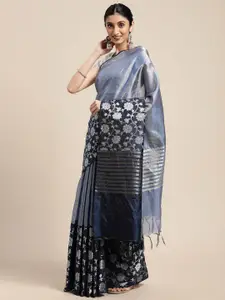 PTIEPL Banarasi Silk Works Floral Woven Design Zari Kanjeevaram Saree