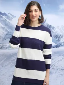 Tokyo Talkies Striped Acrylic Pullover