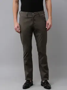 Van Heusen Men Solid Slim Fit Formal Trousers