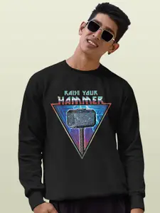 macmerise Round Neck Printed Sweatshirt