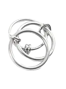 Inaya Rhodium Plated Stainless Steel Stackable Finger Ring