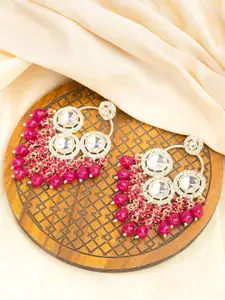 Priyaasi Gold Plated Kundan Studded Drop Earrings