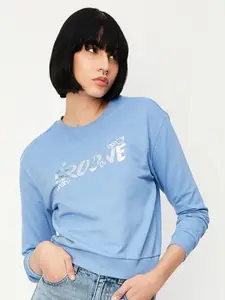 max Printed Pure Cotton Pullover Sweatshirt