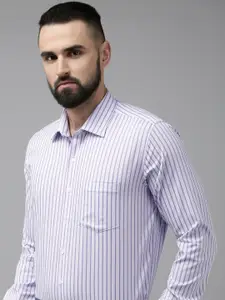 Van Heusen Slim Fit Self-Striped Cotton Formal Shirt