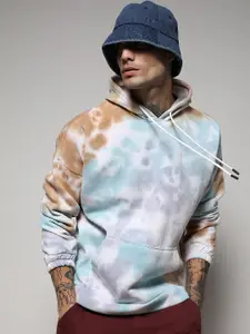 Campus Sutra Tie & Dye Dyed Hooded Cotton Pullover