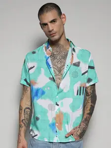 Campus Sutra Classic Abstract Printed Casual Shirt