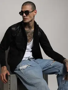 Campus Sutra Windcheater Mock Collar Cotton Bomber Jacket