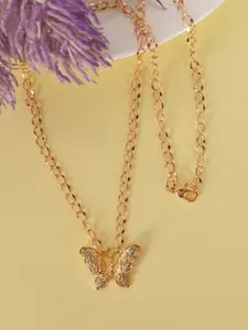 VIRAASI Gold-Plated Statement Necklace