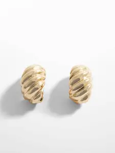 MANGO Gold-Toned Classic Studs Earrings