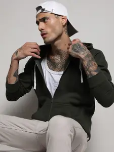 Campus Sutra Hooded Cotton Bomber Jacket