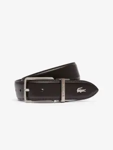 Lacoste Men Textured Leather Reversible Belt