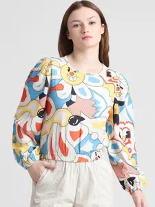 ONLY Printed Puff Sleeves T-shirt