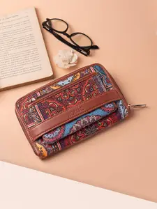 ZOUK Women Ethnic Motifs Printed Zip Around Wallet