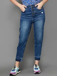 Fame Forever by Lifestyle Women Tapered Fit Mid-Rise Clean Look Cropped Cotton Jeans