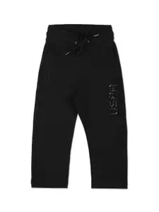 U.S. Polo Assn. Kids Boys Embossed Logo Mid-Rise Cotton Track Pants