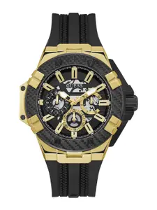 GUESS Men Textured Dial & Straps Analogue Multi Function Watch GW0515G2