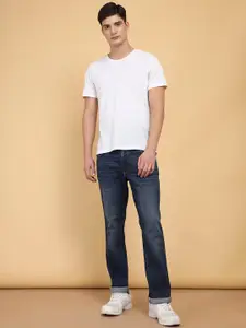 Wrangler Men Millard Straight Fit Light Fade Cotton Clean Look Jeans