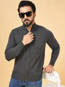 YU by Pantaloons Mock Collar Acrylic Cardigan Sweater