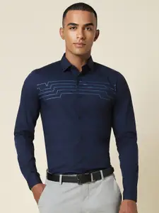 Allen Solly Slim Fit Horizontal Striped Spread Collar Formal Shirt