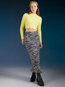 DeFacto Animal Printed Pencil Maxi Skirt