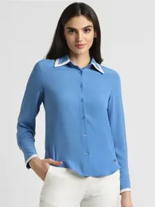 Allen Solly Woman Spread Collar Button Cuff Formal Shirt