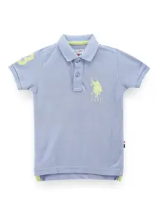 U.S. Polo Assn. Kids Boys Polo Collar Regular Fit Cotton T-shirt