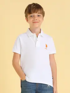 U.S. Polo Assn. Kids Boys Polo Collar Regular Fit Cotton T-shirt