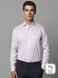 Luxure by Louis Philippe Slim Fit Micro Ditsy Self Design Pure Cotton Formal Shirt