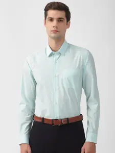 Peter England Slim Fit Geometric Printed Formal Shirt