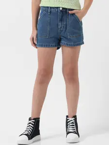 Vero Moda Girls Mid-Rise Denim Shorts