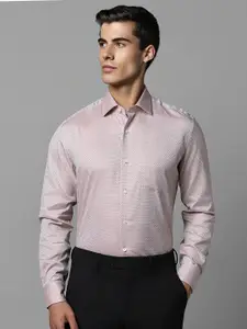 Luxure by Louis Philippe Micro Ditsy Printed Spread Collar Pure Cotton Formal Shirt