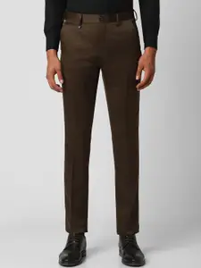 V Dot Men Mid-Rise Skinny Fit Formal Trousers