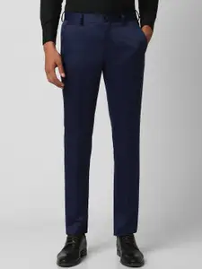 V Dot Men Mid-Rise Skinny Fit Formal Trousers