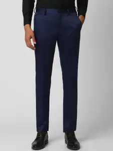V Dot Men Skinny Fit Mid-Rise Formal Trousers