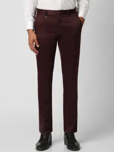 V Dot Men Skinny Fit Mid-Rise Formal Trousers