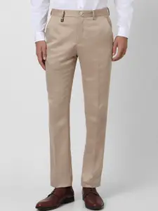 V Dot Men Skinny Fit Mid-Rise Formal Trousers