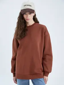 DeFacto Round Neck Pullover Sweatshirt